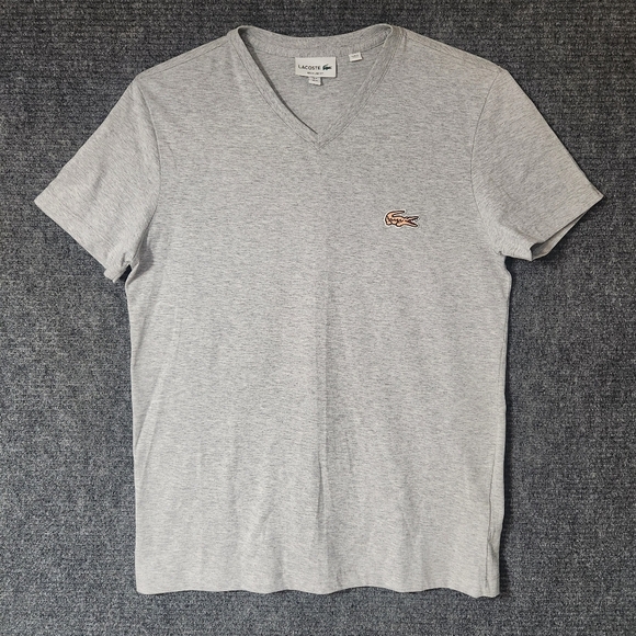 Lacoste Other - Lacoste Mens Short Sleeve Caviar Croc Regular Fit V Neck T-Shirt Basic Tee Sz M
